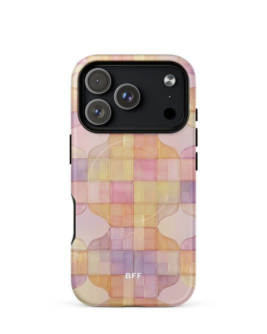 Double-Layer Semi-Handprinted Tough Matte checks iPhone Case (MagSafe-Compatible)