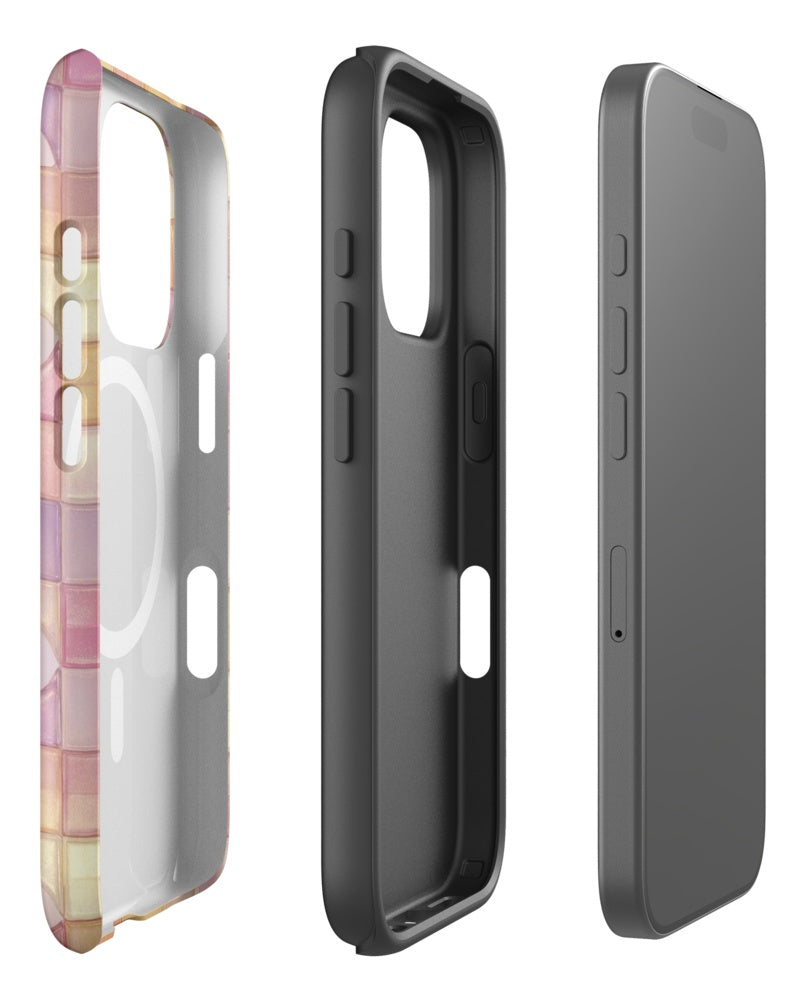 Double-Layer Semi-Handprinted Tough Matte checks iPhone Case (MagSafe-Compatible)