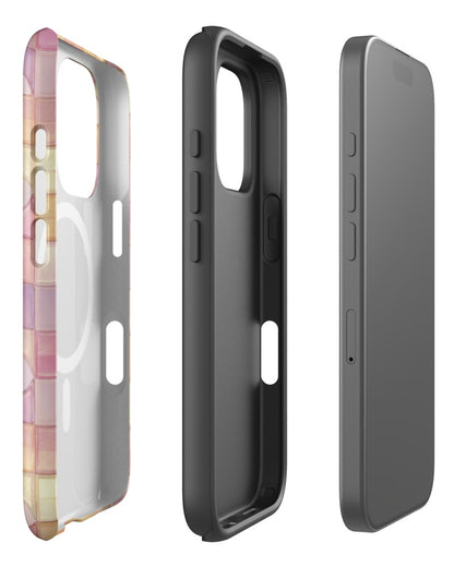 Double-Layer Semi-Handprinted Tough Matte checks iPhone Case (MagSafe-Compatible)