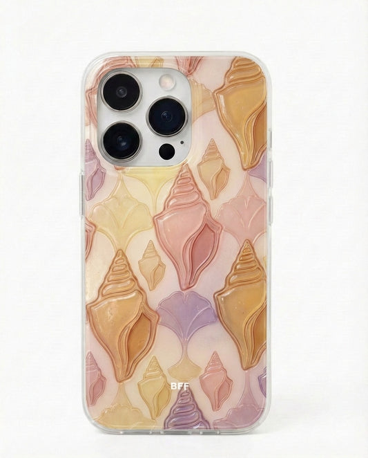 Latest 3rd-Generation Crystal Tough Glossy conches iPhone Case (MagSafe-Compatible)