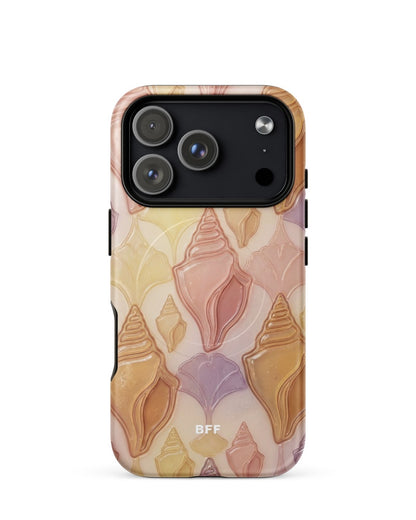 Double-Layer Semi-Handprinted Tough Matte conches iPhone Case (MagSafe-Compatible)