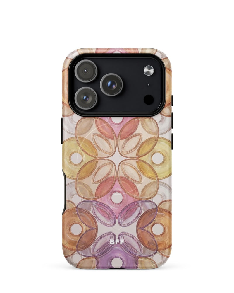 Double-Layer Semi-Handprinted Tough Matte donuts iPhone Case (MagSafe-Compatible)