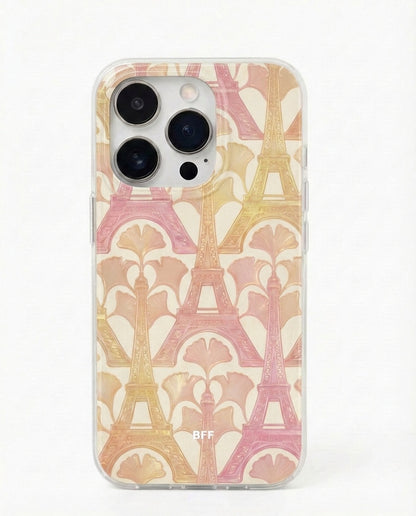 Latest 3rd-Generation Crystal Tough Glossy Eiffel tower iPhone Case (MagSafe-Compatible)