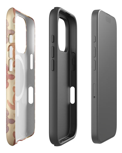 Double-Layer Semi-Handprinted Tough Matte sea turtles iPhone Case (MagSafe-Compatible)