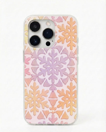Latest 3rd-Generation Crystal Tough Glossy snowflakes iPhone Case (MagSafe-Compatible)