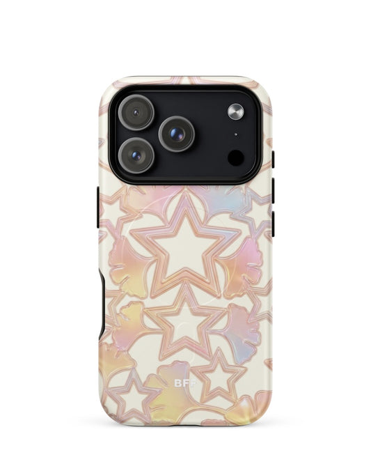 Double-Layer Semi-Handprinted Tough Matte stars iPhone Case (MagSafe-Compatible)