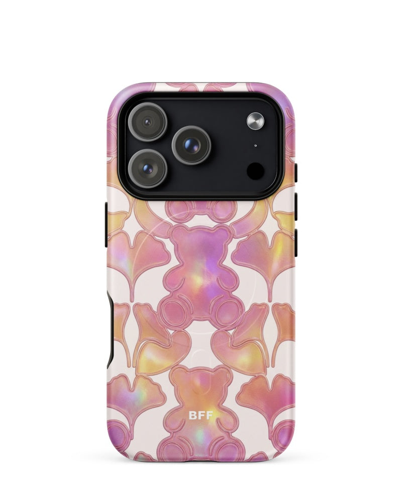 Double-Layer Semi-Handprinted Tough Matte teddy bears iPhone Case (MagSafe-Compatible)