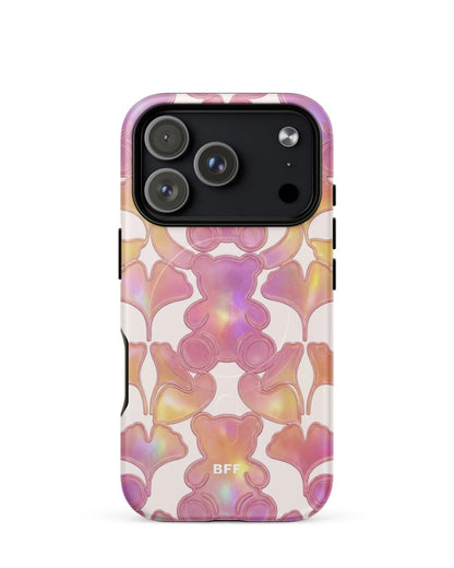 Double-Layer Semi-Handprinted Tough Matte teddy bears iPhone Case (MagSafe-Compatible)