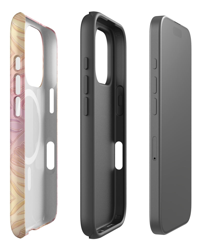 Double-Layer Semi-Handprinted Tough Matte tiger stripes iPhone Case (MagSafe-Compatible)