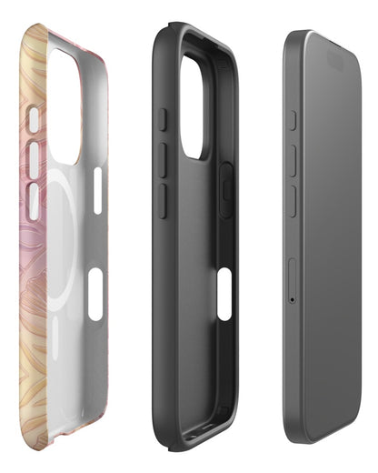 Double-Layer Semi-Handprinted Tough Matte tiger stripes iPhone Case (MagSafe-Compatible)