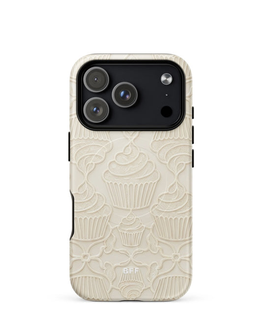 Double-Layer Semi-Handprinted Tough Matte cupcakes iPhone Case (MagSafe-Compatible)