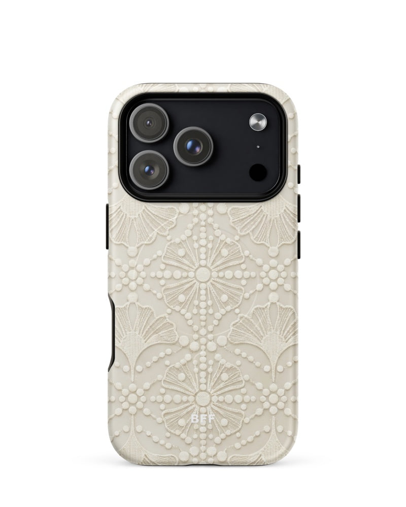 Double-Layer Semi-Handprinted Tough Matte dots iPhone Case (MagSafe-Compatible)