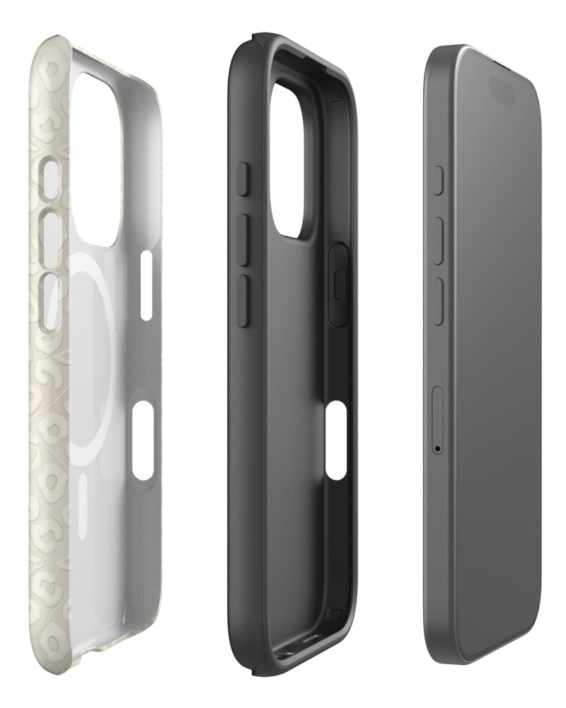 Double-Layer Semi-Handprinted Tough Matte leopard print iPhone Case (MagSafe-Compatible)