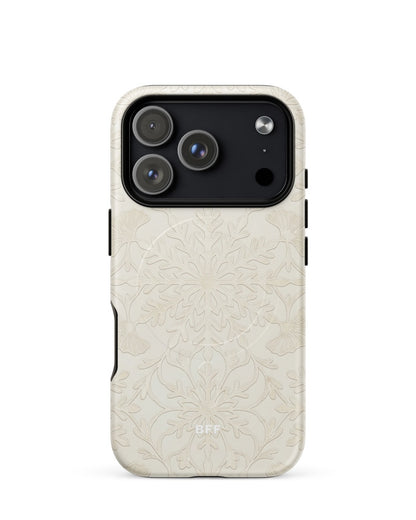 Double-Layer Semi-Handprinted Tough Matte snowflakes iPhone Case (MagSafe-Compatible)