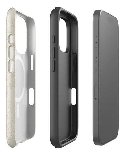 Double-Layer Semi-Handprinted Tough Matte snowflakes iPhone Case (MagSafe-Compatible)