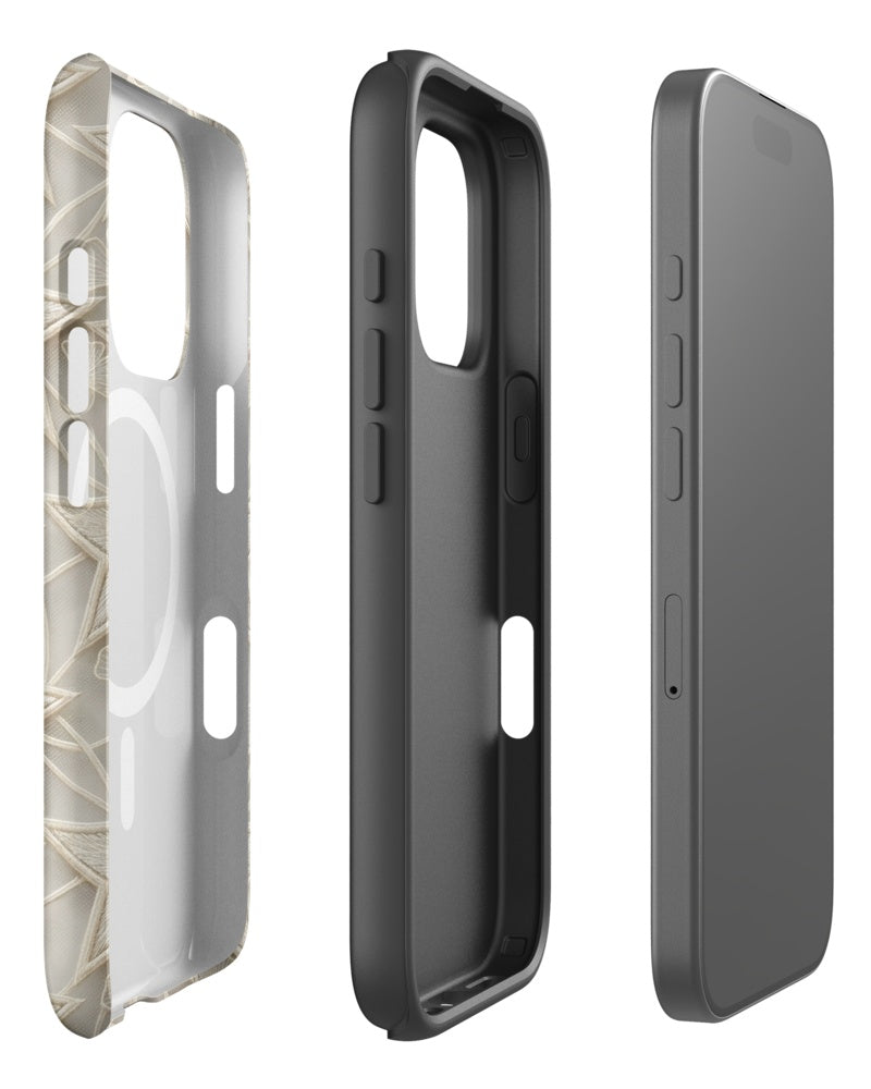 Double-Layer Semi-Handprinted Tough Matte stars iPhone Case (MagSafe-Compatible)