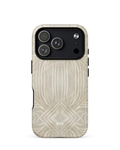 Double-Layer Semi-Handprinted Tough Matte stripes iPhone Case (MagSafe-Compatible)