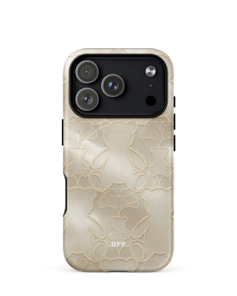 Double-Layer Semi-Handprinted Tough Matte teddy bears iPhone Case (MagSafe-Compatible)